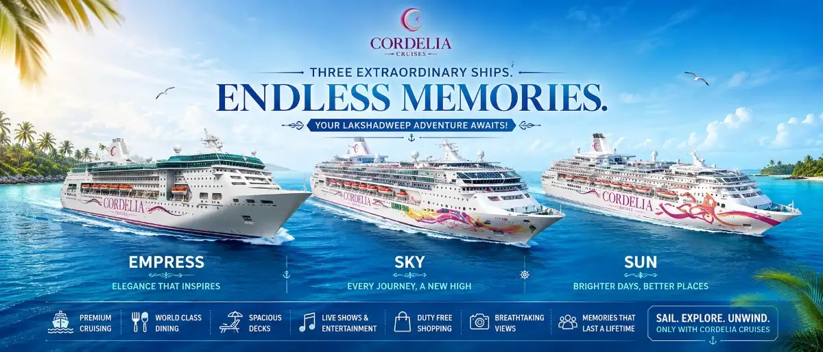 Cordelia Cruise from Kochi to Lakshadweep with Lakshadweep holidays