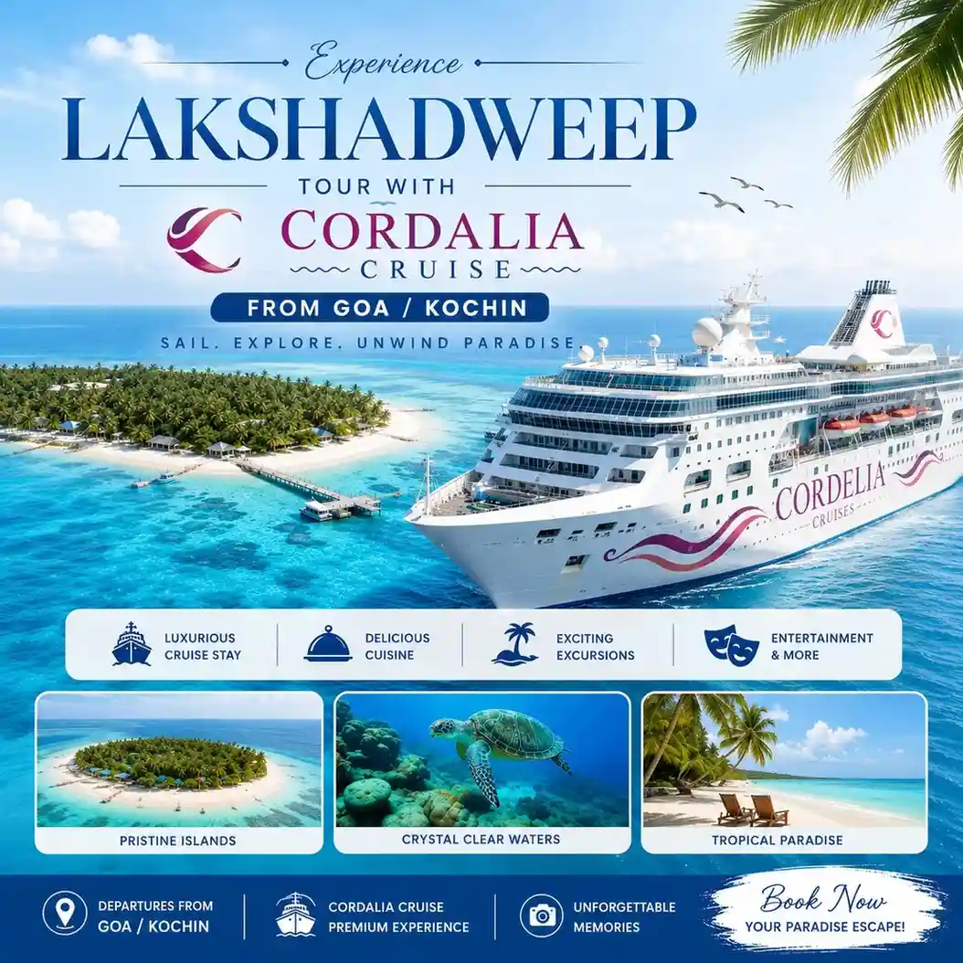 Cordelia Cruise from Kochi to Lakshadweep with Lakshadweep holidays