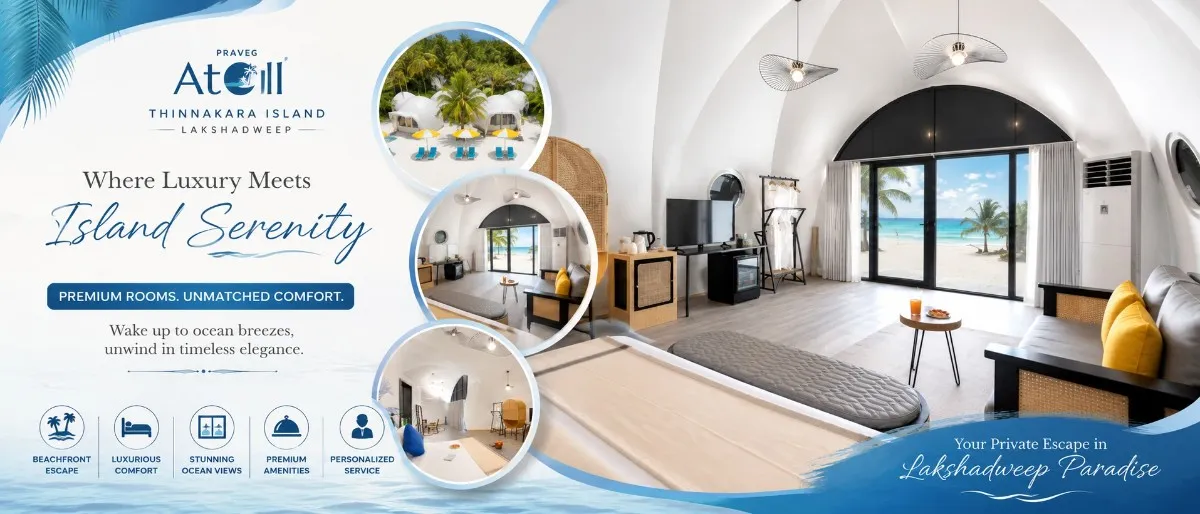Praveg atoll's Thinakkara resort booking with Lakshadweep holidays